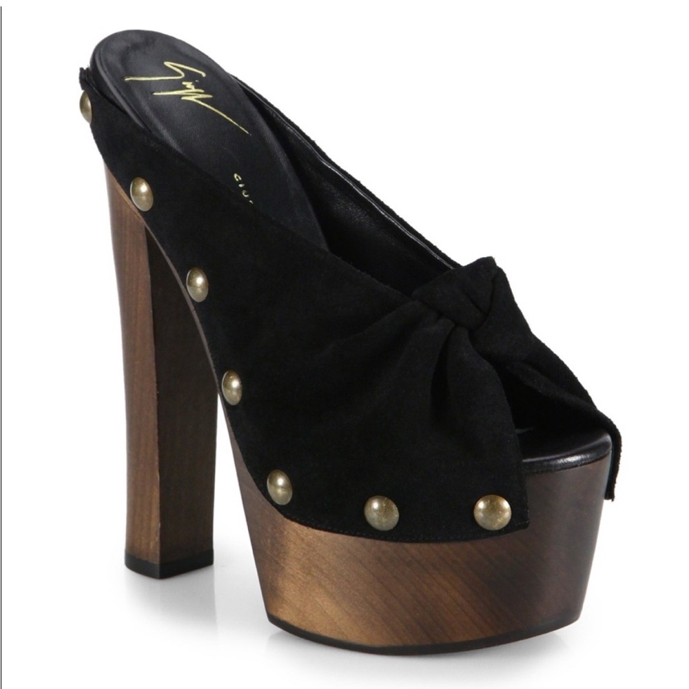 Giuseppe Zanotti Black Platform Heels